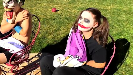 Joker Girl STEPPED ON!!! Bad Baby Doctor Victoria & Sick Annabelle Toy Freaks Hidden Egg
