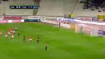 Lazaros Christodoulopoulos Penalty Goal HD -AEK Athens FCt1-0tPlatanias FC 01.03.2017