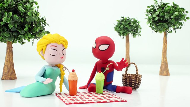 Человек-паук против Джокера против замороженные elsa яд торт Эльза идет в тюрьму веселый фильм про супергероев в реальной жизни