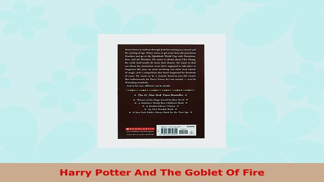 READ ONLINE  Harry Potter And The Goblet Of Fire