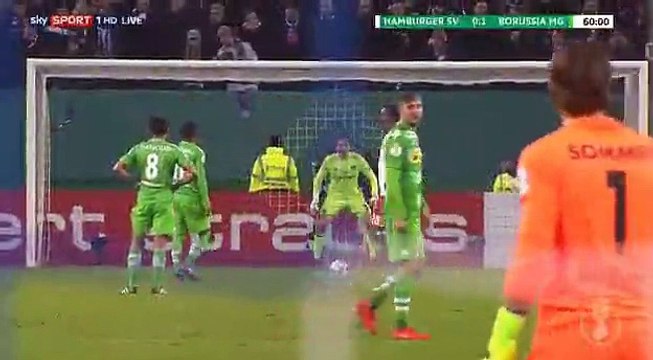 Raffael Goal Hamburger SV 1 - 2 Monchengladbach DFB Pokal 1-3-2017
