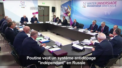 Poutine veut un système antidopage "indépendant" en Russie