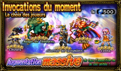 Final Fantasy Brave Exvius: Bannière Le Choix des Joueurs du 16-09-2016