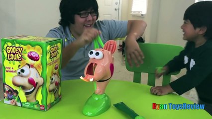 GOOEY LOUIE Family Fun Yucky Boogers Slime Game Surprise Toys Ryan ToysReview