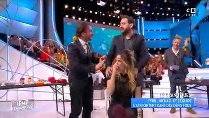 Capucine Anav chute en direct sur le plateau de TPMP
