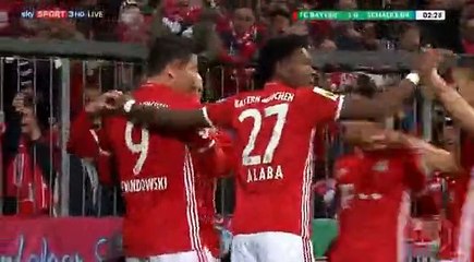 Robert Lewandowski Goal Bayern 1 - 0 Schalke DFB Pokal 1-3-2017