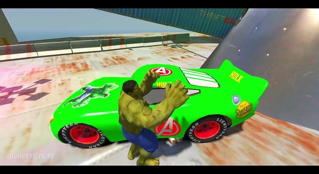 HULK CARS SMASH PARTY 2! Custom Colors Lightning McQueen!! Disney Pixar Cars Fun