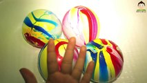 Rainbow Water Balloons - Learn Colors Finger Family Song Nursery Rhymes Compilation