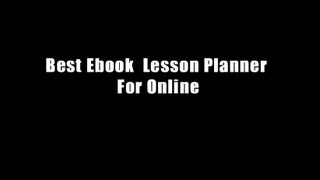 Best Ebook  Lesson Planner  For Online