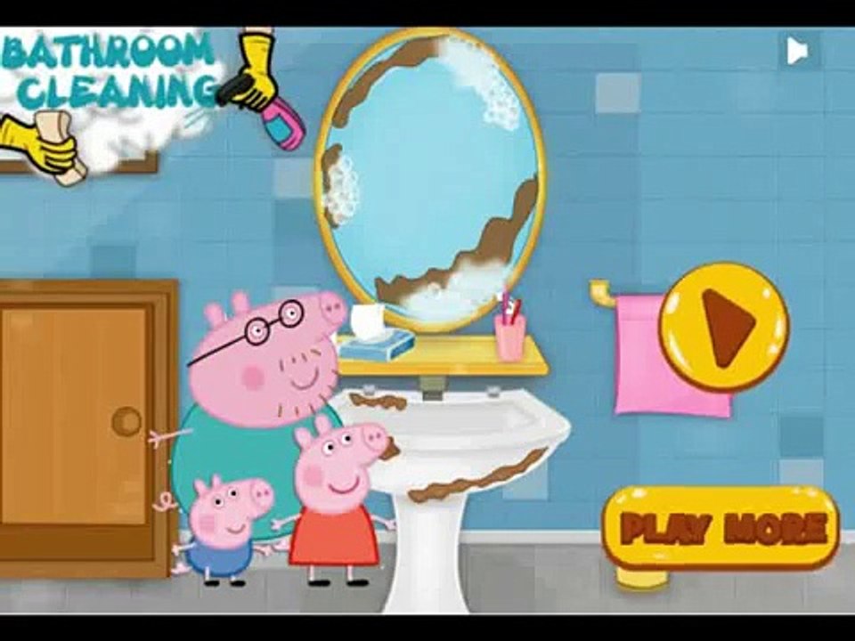 NEW new! Peppa Pig English Episodes Peppa Pig cleaning bathroom