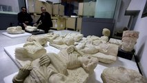 Siria recupera bustos destrozados por EI en Palmira