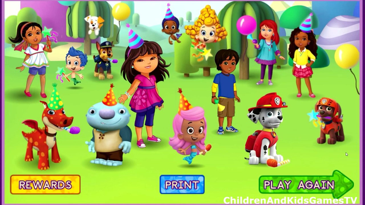Party Racers Dora and Friends,Wallykazam,PAW Patrol and Bubble Guppies Kids Games Full HD