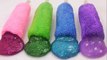 DIY How To Make Colors Kinetic Sand Glitter Slime Learn Colors Slime Clay Bubble