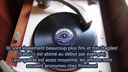Primivox 10 - Tant qu'il y a de l'amour (tiré du film La fille et le garcon) 78t sans retouches par Je disque je veux