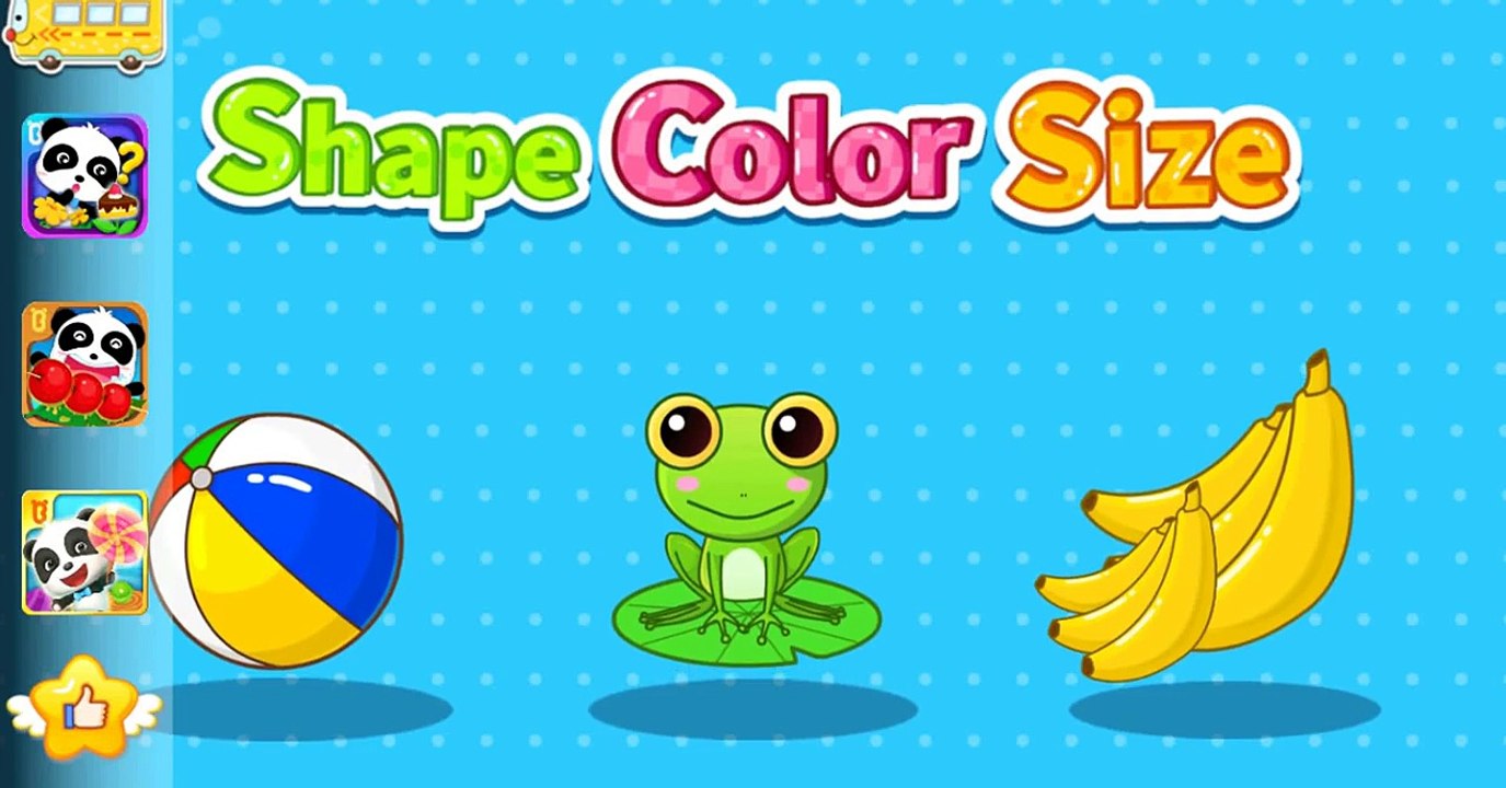 Shape Color Size Game Baby Bus Video