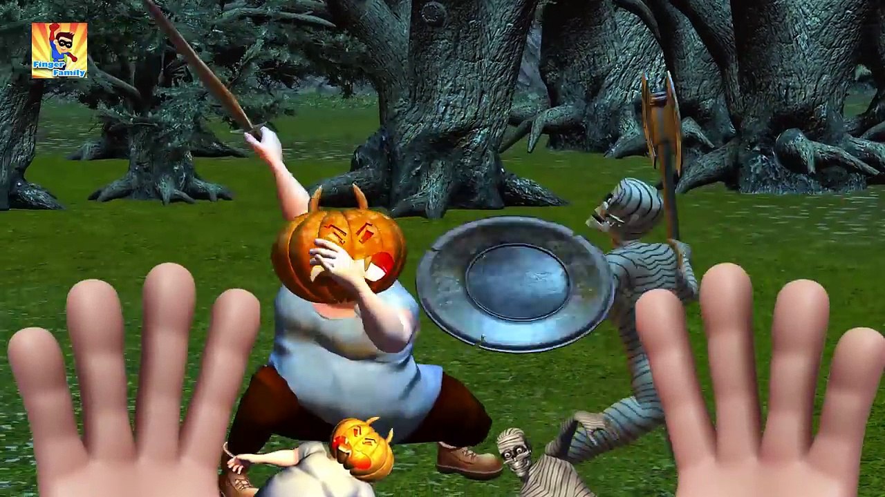 Finger Family Halloween Dracula | Pumpkin Head Cartoons Finger Family Nursery Rhymes for C