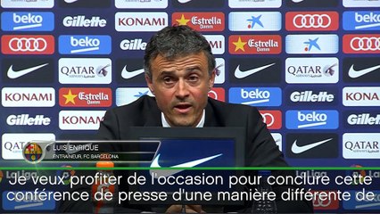 Barcelone - Enrique : "Je ne serai plus l'entraineur la saison prochaine"