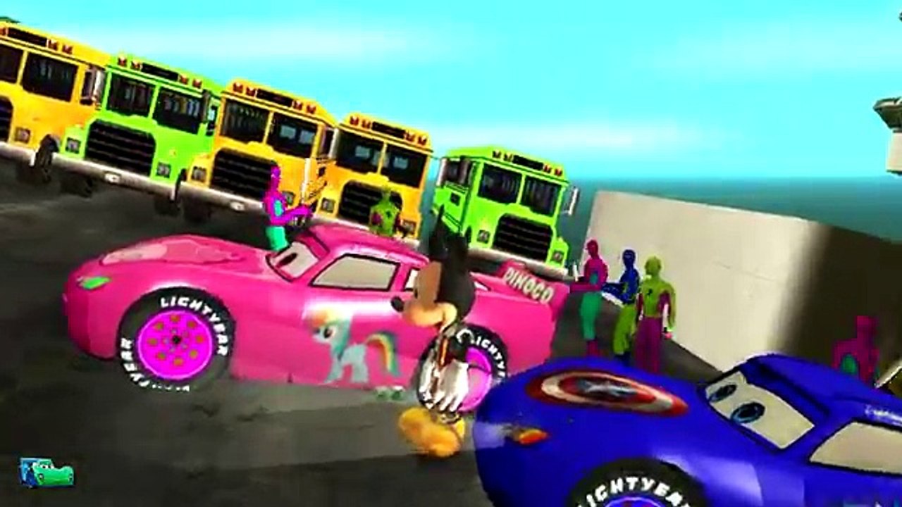 Wheels on The Bus | MIckey Mouse Collection | COLORS Spiderman Disney Cars Mcqueen Nursery Rhymes