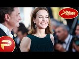 Cannes 2015 - Carole Bouquet et son mari montent les marches