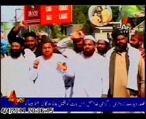 ANJUMAN SERFROSHAN-E-ISLAM(REG.)Pak. Protest on ATV against Suicide Attacks on Hazrat Sakhi Sarwar (RA)