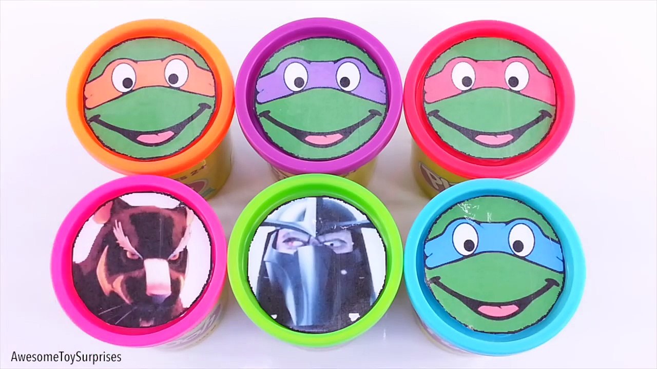 TMNT Teenage Mutant Ninja Turtles Play-Doh Surprise Tubs Dippin Dots Learn Colors Toy Surprises!
