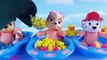 Paw Patrol Baby Dolls in Bathtub Marshall Skye Chase Candy Gumballs Learn Colors Toy Surprises