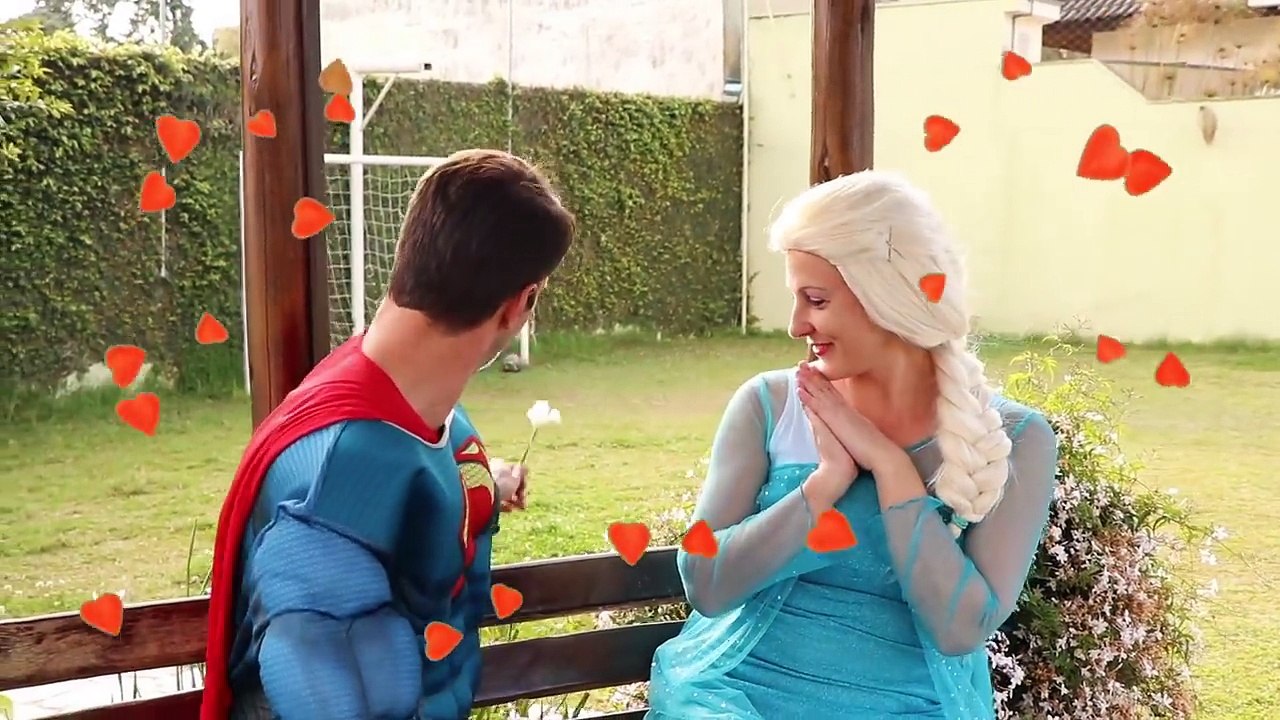 Frozen Elsa vs Anna ORBEEZ SHOPKINS CHALLENGE w/ Spiderman Joker Superhero Real Life Fun T