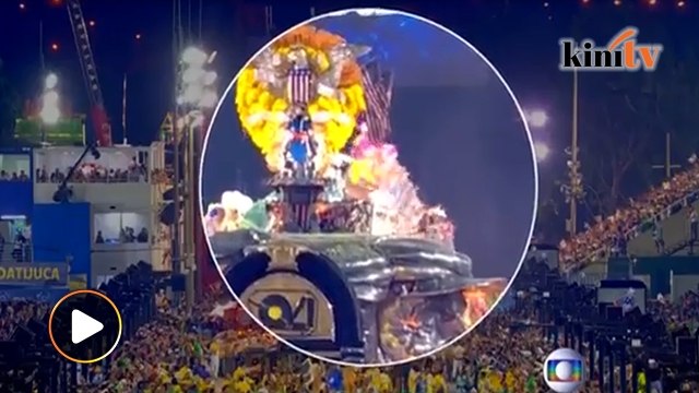 Pelampung kereta berhias runtuh, 12 cedera di Brazil