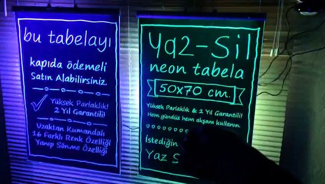 YAZ-SİL NEON LED TABELA / UZAKTAN KUMANDALI / 50X70 CM. || SİPARİŞ İÇİN: 0332 606 06 52 ARAYIN