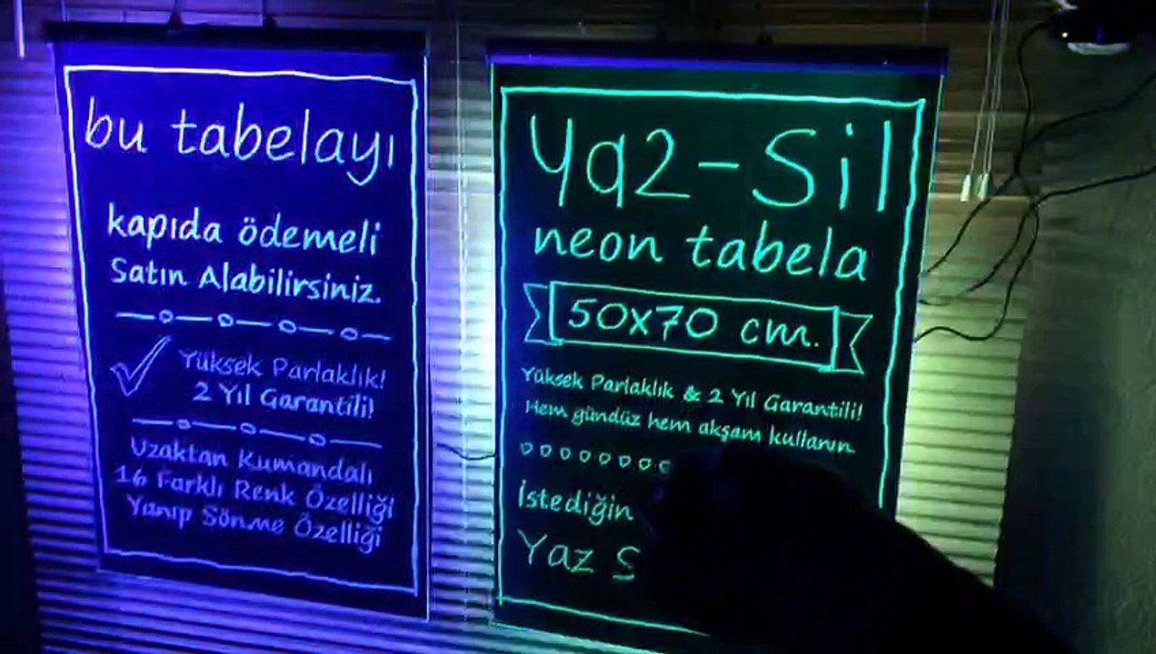YAZ-SİL NEON LED TABELA / UZAKTAN KUMANDALI / 50X70 CM. || SİPARİŞ İÇİN: 0332 606 06 52 ARAYIN