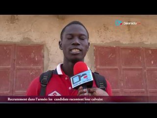 Recrutement militaire : Le calvaire des candidats