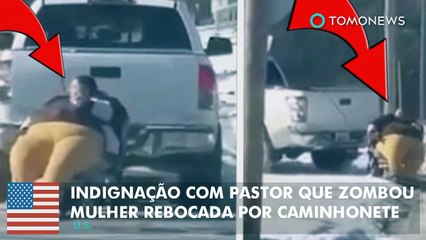 Uma mulher gorda sendo rebocada por uma caminhonete não é motivo para rir!