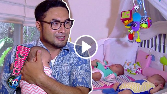 Bahagia Surya Saputra Gendong Si Kembar - Cumicam 02 Maret 2017