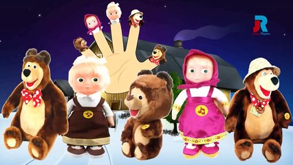 MASHA AND THE BEAR TOYS Finger Family Cartoon Animation Nursery Rhymes For Children