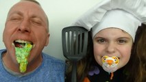 Bad Baby Chef Victoria Cooking Fail Green Slime Pancakes Annabelle Daddy Toy Freaks