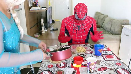 Spiderman Poo Fire with Frozen Elsa, Pink Spidergirl & Joker! Spiderman Farts flames - Sup