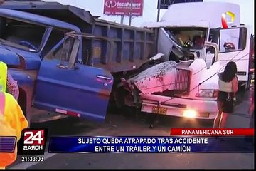 Panamericana Sur: testigos de accidente aseguran que tráiler iba a excesiva velocidad