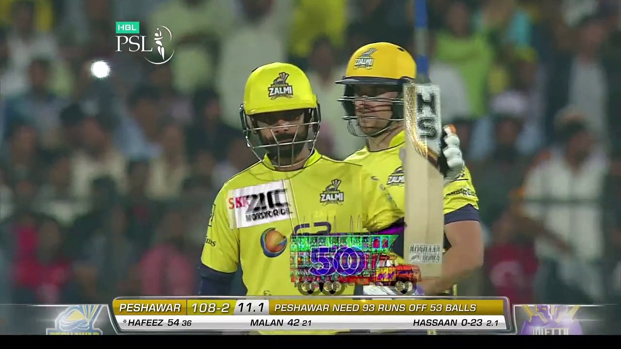 Peshawar Zalmi Vs Quetta Gladiators Mohammad Hafeez Batting