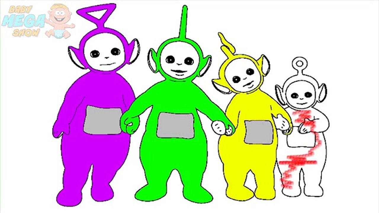 Learn Colours For Children With Teletubbies Colouring Pages