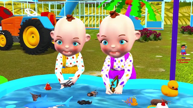 Indoor Playground Family Fun Slides for Kids | Surprise Eggs Transport Vehicles Finger Fam