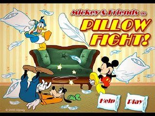 Mickey Mouse And Friends In Pillow Fight - Games for Kids