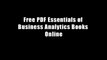 Free PDF Essentials of Business Analytics Books Online