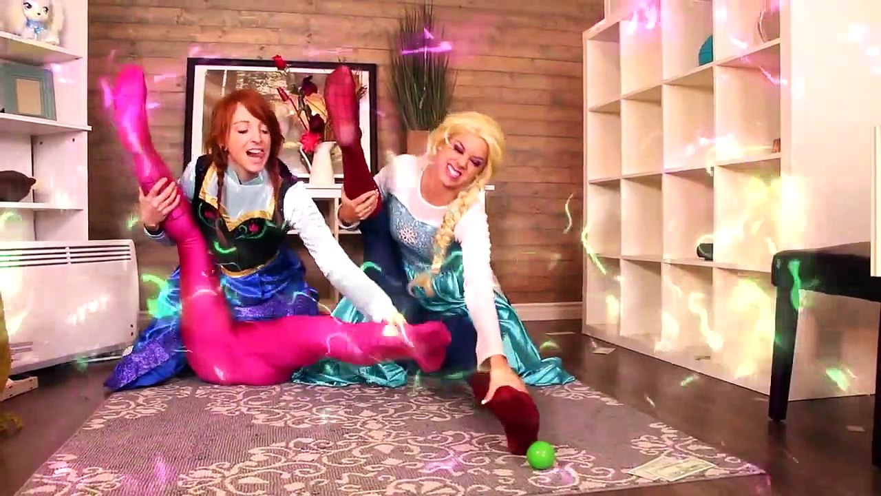 Frozen Elsa & Anna NOT MY LEGS! w_ Spiderman Joker Coca Cola Challenge Maleficent Fun In Real Lif