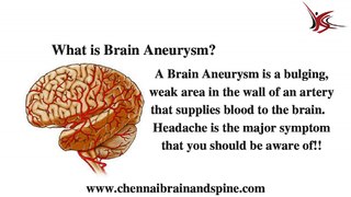 Headache Treatment In Chennai | Brain Aneurysm Treatment In Tamil Nadu