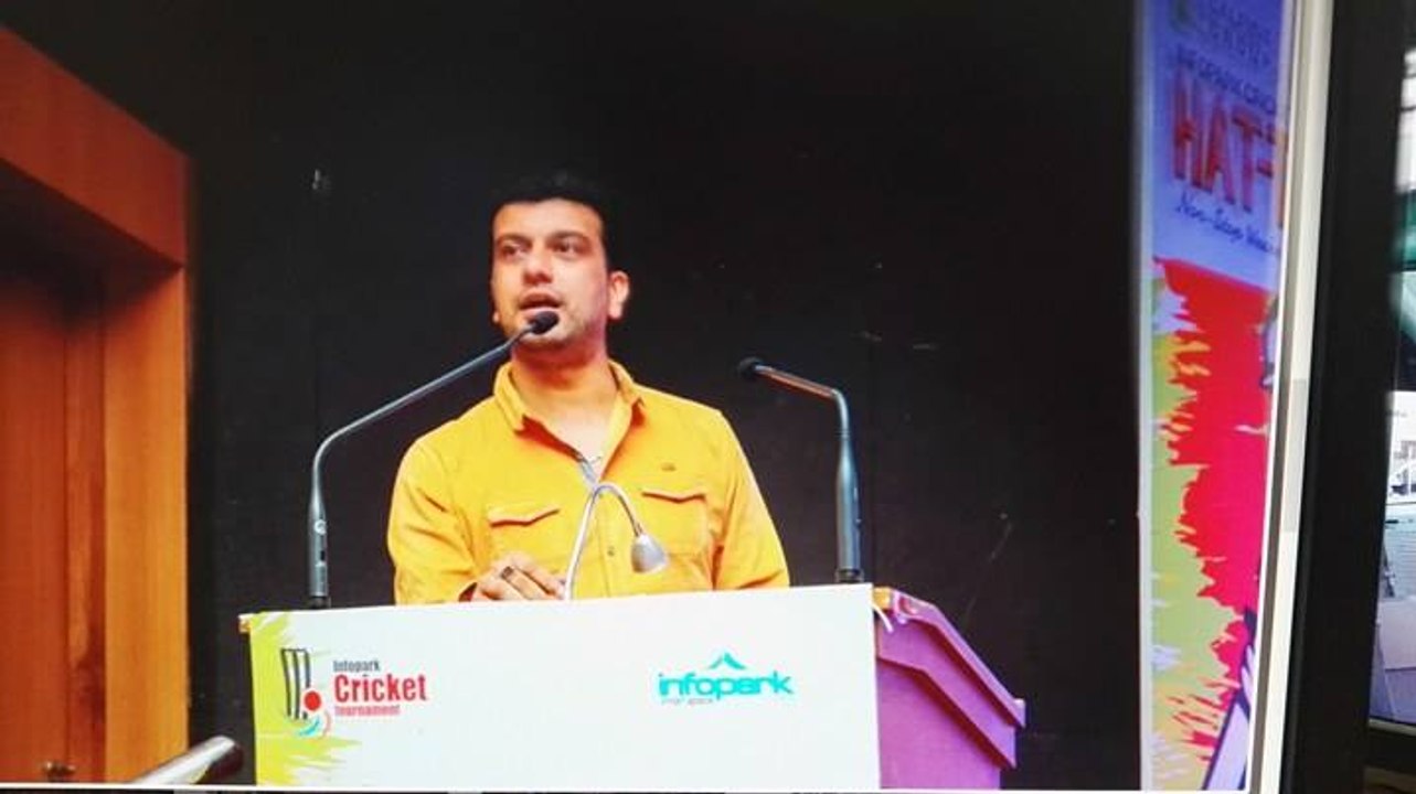 Ramesh Pisharody Awesome Comedy Speach In infopark Hattric Cricket Tournament Opening ceremoney