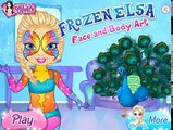 Disney Frozen ELSA makeup Butterfly Face Art tutorial for kids - ELSA Frozen videos games