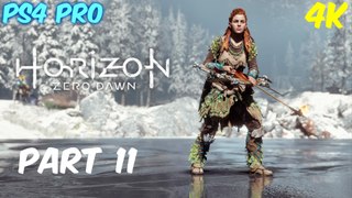 Horizon Zero Dawn 4K 2017 Gameplay Part 11 - Invading Bandits (PS4 PRO)
