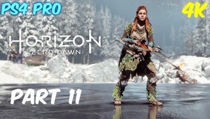 Horizon Zero Dawn 4K 2017 Gameplay Part 11 - Invading Bandits (PS4 PRO)