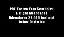 PDF  Fasten Your Seatbelts: A Flight Attendant s Adventures 36,000 Feet and Below Christine