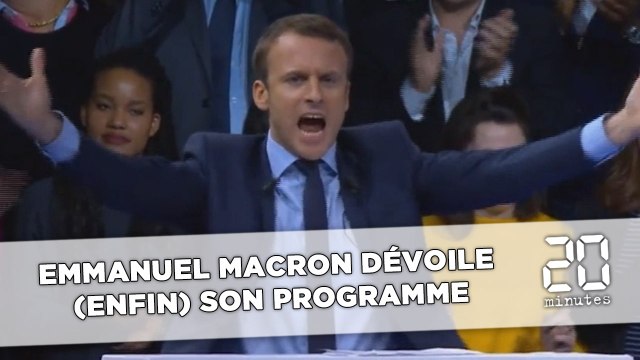 Emmanuel Macron dévoile (enfin) son programme